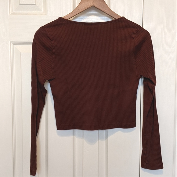Topshop long sleeve crop top - Picture 2 of 6